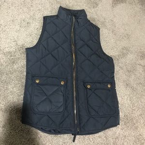 Navy quilted Vest